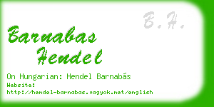barnabas hendel business card
